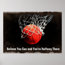 Motivierend Zitat Basketball Poster