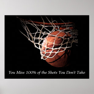 Motivierend Zitat Basketball-Poster Poster