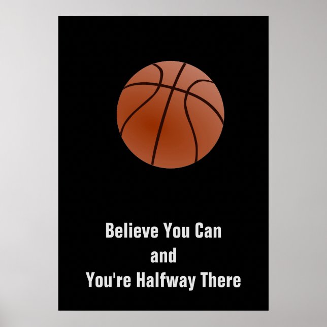 Motivierend Zitat Basketball-Poster Poster (Vorne)