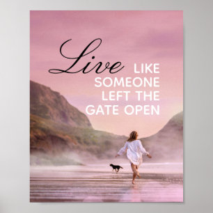 Motivierend Zitat Beach Fotoster Poster