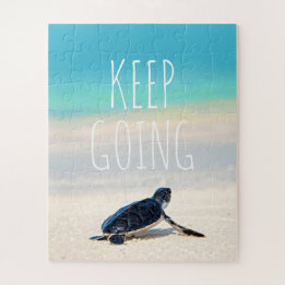 Motivierend Zitat Behalte auf Schildkrötenstrand