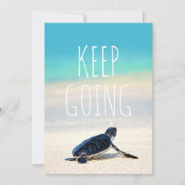 Motivierend Zitat Behalte Schildkrötenstrandkarte