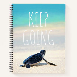 Motivierend Zitat Behalten Going Beach Turtle Notizbuch