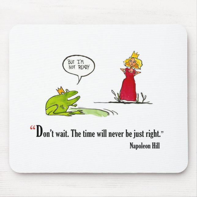 Motivierend Zitat der Prüfung durch Napoleon-Hügel Mousepad (Vorne)