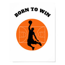 Motivierend Zitat GEBOREN, um Basketball-Poster zu