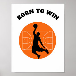 Motivierend Zitat GEBOREN, um Basketball-Poster zu Poster