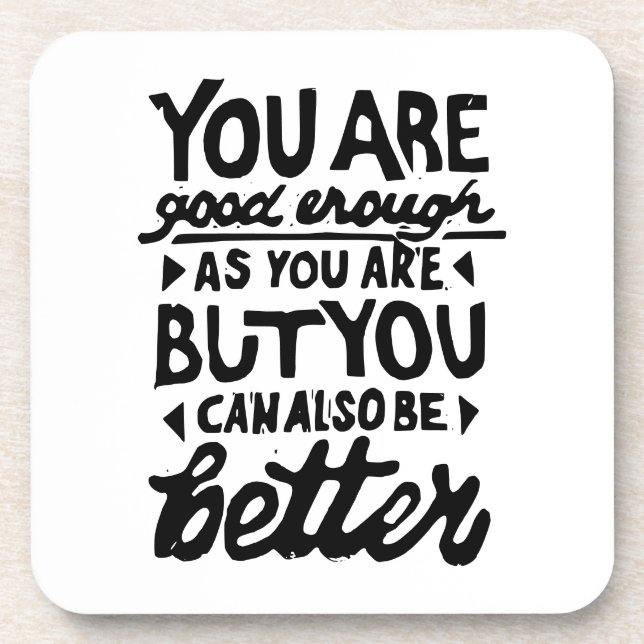 Motivierend Zitat Getränkeuntersetzer (Vorderseite)