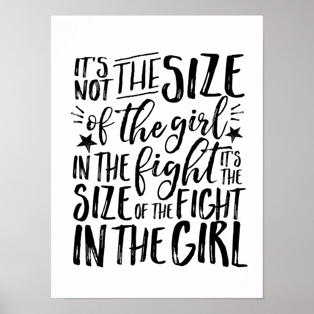 Motivierend Zitat-Girl-Power-Poster Poster (Vorne)
