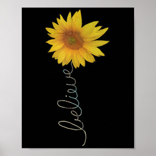 Motivierend Zitat glauben Blume Grafik positiv Poster
