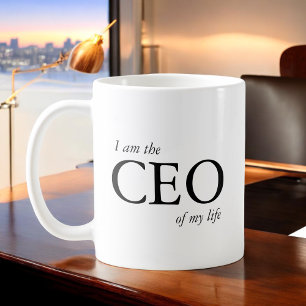 Motivierend Zitat Ich bin CEO meines Lebens Kaffeetasse