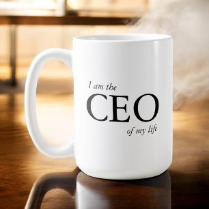 Motivierend Zitat Ich bin CEO meines Lebens Kaffeetasse