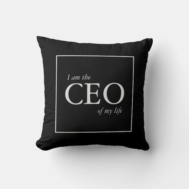 Motivierend Zitat Ich bin CEO meines Lebens Kissen (Vorderseite)