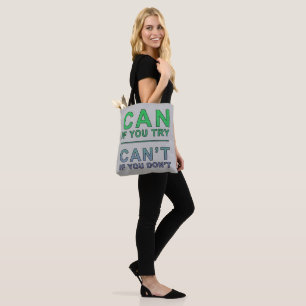 motivierend Zitat: "Kann ich es versuchen?" Tasche