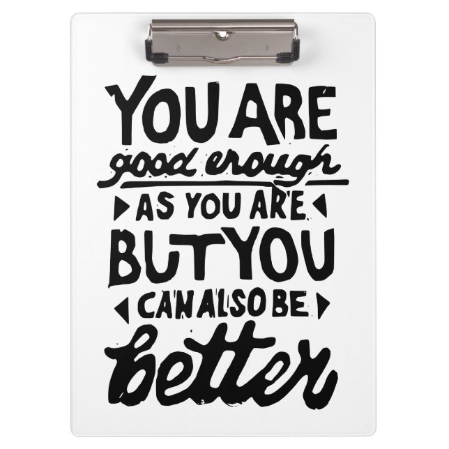 Motivierend Zitat Klemmbrett (Vorderseite)