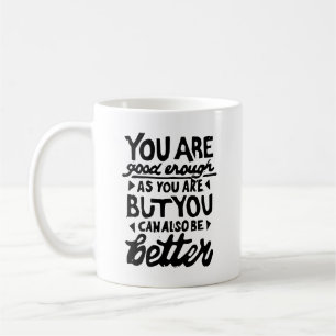 Motivierend Zitat Lino Print Tasse