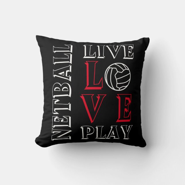 Motivierend Zitat-LiveLiebe-SpielNetball Kissen (Vorderseite)