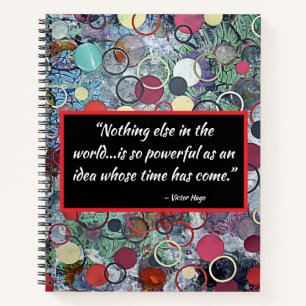 Motivierend Zitat mit Multimedia-Circle-Art Notizbuch