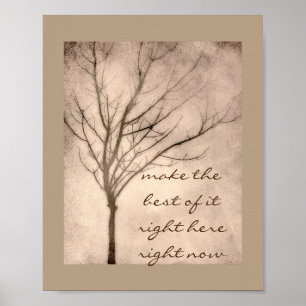 motivierend Zitat Poster Art Sepibaum