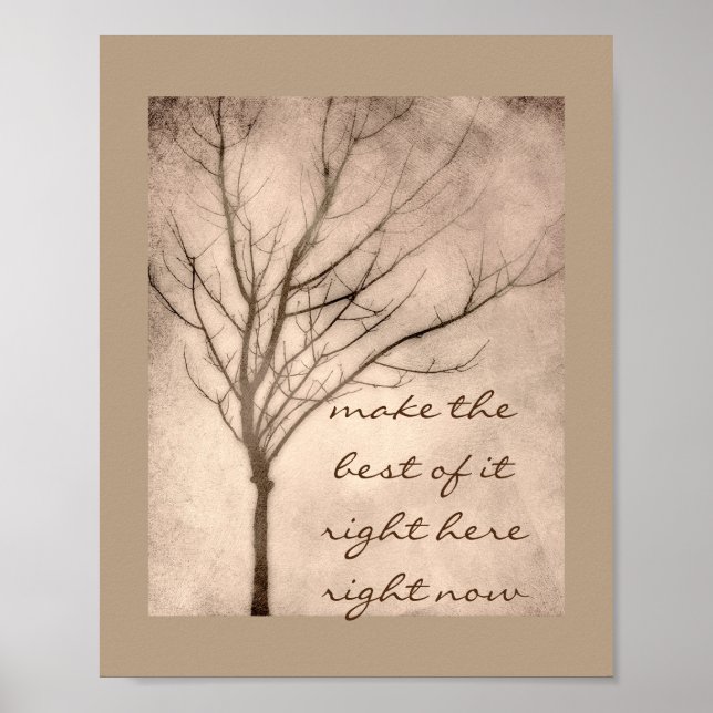 motivierend Zitat Poster Art Sepibaum (Vorne)