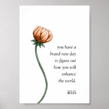 Motivierend Zitat-Poster der Blumenkohldame