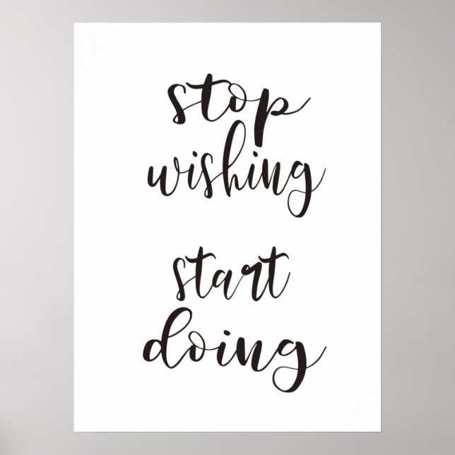 Motivierend Zitat-Poster mit Whimsikschrift Poster (Vorne)
