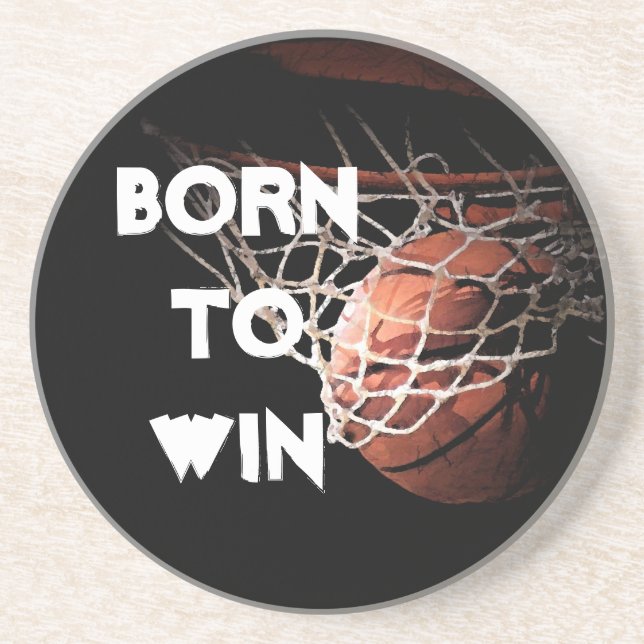 Motivierend Zitat Sprichwort Basketball Geboren zu Getränkeuntersetzer (Vorne)