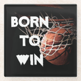 Motivierend Zitat Sprichwort Basketball Geboren zu Glasuntersetzer