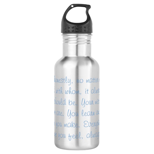 Motivierend Zitat Trinkflasche (Vorderseite)