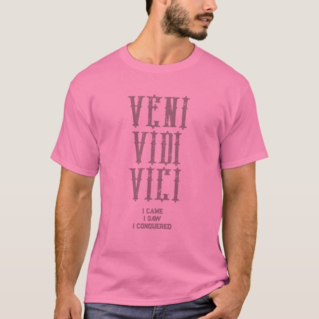 Motivierend Zitat Veni Vidi Vici Mens T-Shirt (Vorderseite)