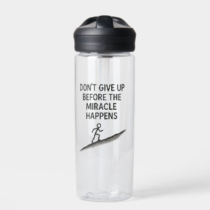motivierend Zitat verzichtet auf Wundergläubigkeit Trinkflasche