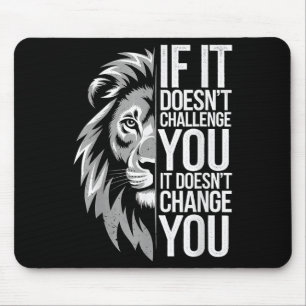 Motivierend Zitat von Lion Mindset für GYM-Workout Mousepad
