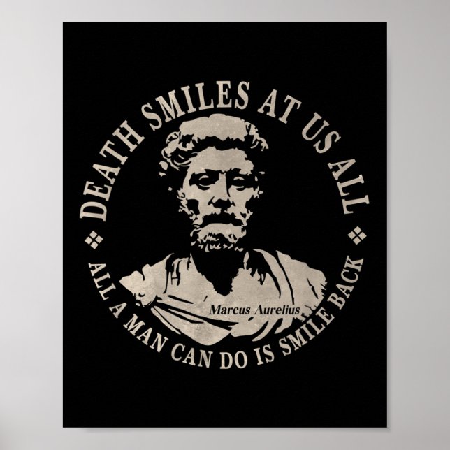 Motivierend Zitat von Marcus Aurelius zur Sterblic Poster (Vorne)