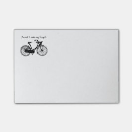 motivierend Zitat: "Woll, mein Fahrrad zu fahren" Post-it Klebezettel