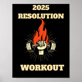 Motivierend Zitat-Workout-Poster 2025 Poster