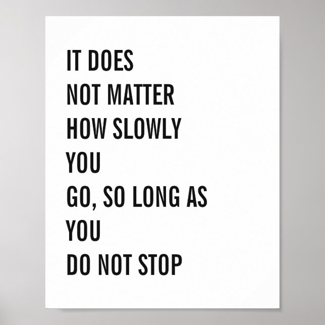 Motivierend Zitate Bekannte Konfuzius Zitate 8x10 Poster (Vorne)