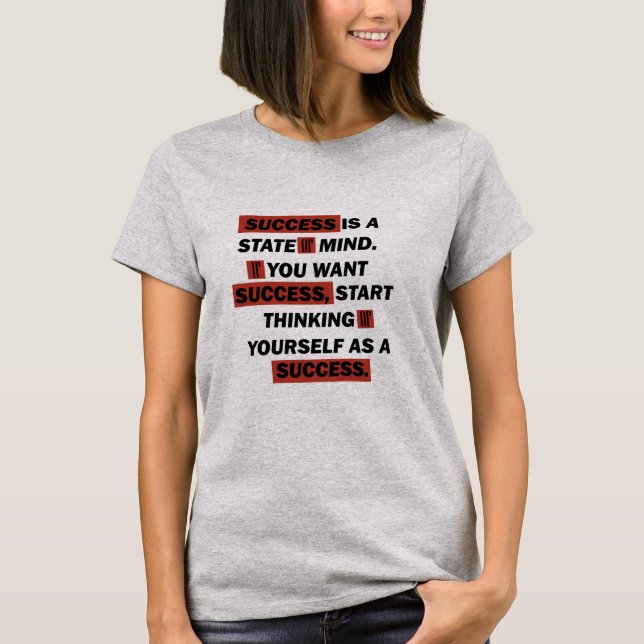 Motivierend Zitate Erfolg im Leben T-Shirt (Vorderseite)