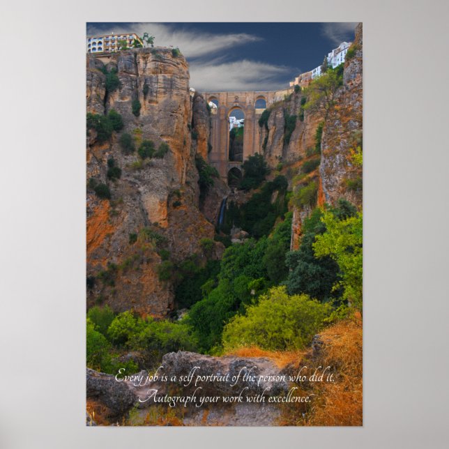 Motivierend Zitate - Ronda Spanien Poster (Vorne)