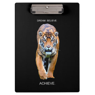 Motivierend Zitate Tiger Träume glauben erreichen Klemmbrett