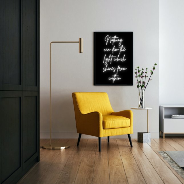 Motivierend Zitatposter für die Weißlichttypografi Poster (Von Creator hochgeladen)