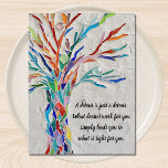 Motivierend Zitatstruktur Postkarte<br><div class="desc">Auf dieser dekorativen Postkarte finden Sie einen Regenbogenfarbenen Mosaikbaum und ein inspirierend Zitat. Sie können das Angebot in ein eigenes ändern. Verwenden Sie die Option Weitere anpassen, um die Textgröße, den Stil oder die Farbe zu ändern, da wir unser Kunstwerk erstellen, können Sie dieses exakte Bild von anderen Designern nicht...</div>