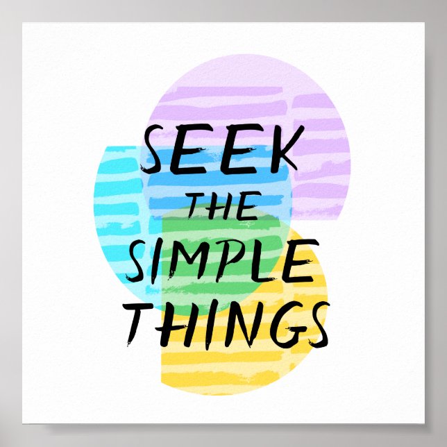 motivierend Zitattypografie abstrakte Kunst Poster (Vorne)