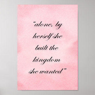 Motivierend zitieren. Königin, stark, mächtig. Poster