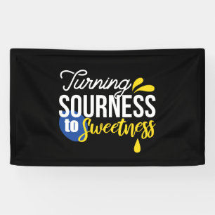 Motivierend Zitronenangebot von sauer bis süß Banner
