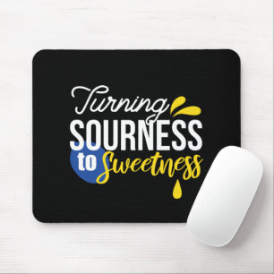 Motivierend Zitronenangebot von sauer bis süß Mousepad