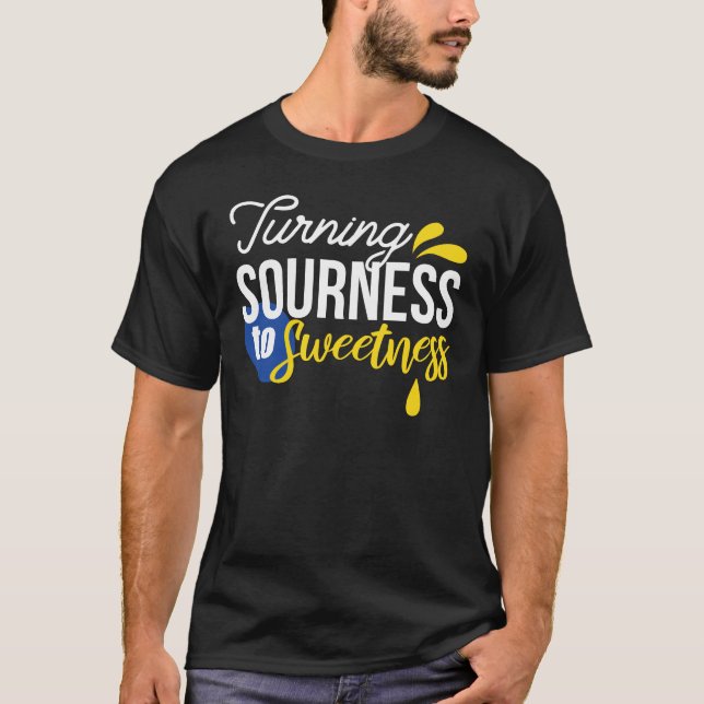 Motivierend Zitronenangebot von sauer bis süß T-Shirt (Vorderseite)