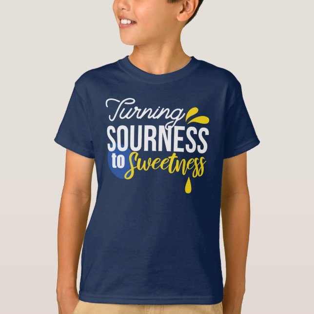 Motivierend Zitronenangebot von sauer bis süß T-Shirt (Vorderseite)