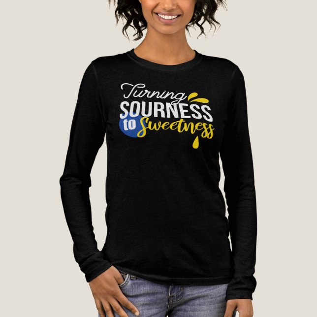 Motivierend Zitronenangebot von sauer bis süß Tri-Blend Shirt (Vorderseite)
