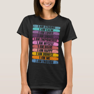 Motivierende Affirmationen Menschheit Gläubiger Po T-Shirt