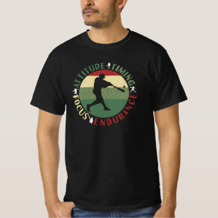 Motivierende Baseball-Mannschaftswerte T-Shirt