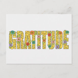 Motivierende bunte Dankbarkeitsbestätigung Danke Postkarte